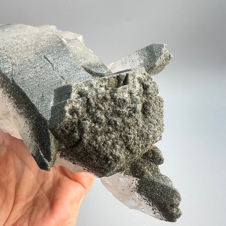 大特価【ガネッシュヒマール産】クローライトイン天然ヒマラヤ水晶❾/Ganesh Himal Chlorite in Himalayan Quartz