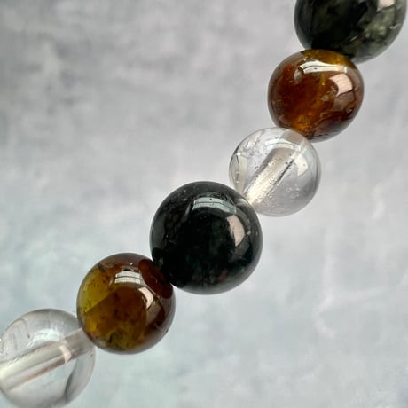 【デザインブレスレット】ネパール産ヒマラヤドラバイトトルマリン×ガネッシュヒマール/Nepal Himalayan Tourmaline×Ganesh Bracelet