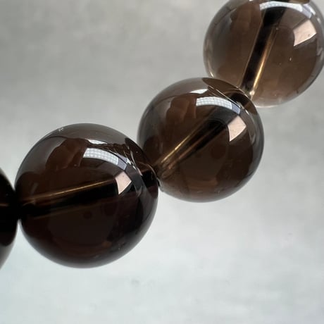 ハイクオリティ【ガウリシャンカール産】天然ヒマラヤスモーキークォーツブレスレット(10mm内径17cm)/Gaurishankar Himalayan Smoky Quartz Bracelet