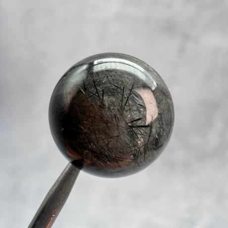 【ガネッシュヒマール産】アクチノライトイン天然ヒマラヤ水晶ビーズ⑩/Ganesh Himal Actinolite in Himalayan Quartz beads