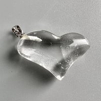 【ガネッシュヒマール産】天然ヒマラヤ水晶ハート型ペンダントトップ⑤ GaneshHimal Himalayan Quartz Heart Pendant Top