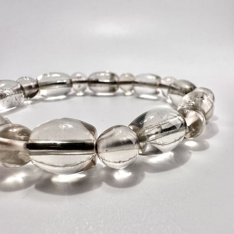 ガウリシャンカール産"手磨き加工"天然ヒマラヤスモーキークォーツ デザインブレスレット/Gaurishankar SmokyQuartz Design Bracelet