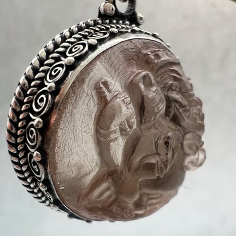 【ガウリシャンカール産】天然ヒマラヤスモーキークォーツ"ガネーシャ様"ペンダントトップ②/Gaurishankar Himalayan Smoky Quartz "Ganesha" pendant