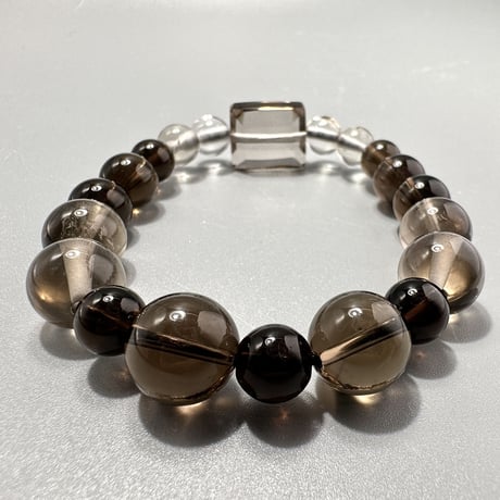 ガウリシャンカール産スモーキークォーツデザインブレスレット1️⃣ Gaurishankar Design Bracelet