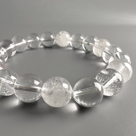 【カイラス産】"手磨き"天然ヒマラヤ水晶ブレスレット/Kailash Himalayan Quartz Bracelet