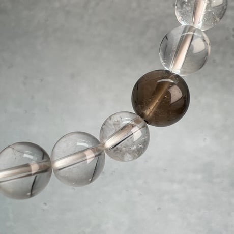 【デザインブレスレット】ガネッシュヒマール×ガウリシャンカール天然ヒマラヤ水晶/Ganesh Himal×GauriShankar Himalayan Quartz Design Bracelet
