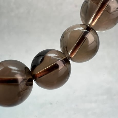 【ガウリシャンカール産】天然ヒマラヤスモーキークォーツブレスレット9mm内径18/Gaurishankar Himalayan Smoky Quartz Bracelet