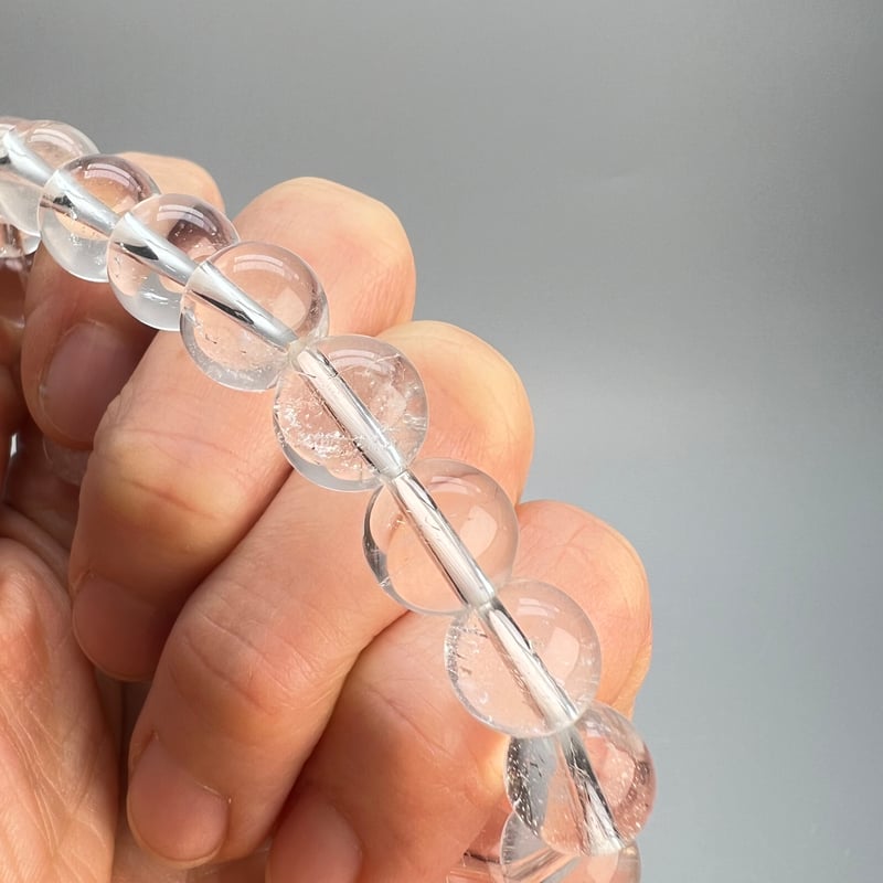 ガネッシュヒマール産】天然ヒマラヤ水晶ブレスレット 10mm内径