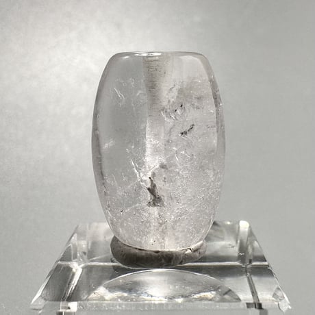 カイラス産"手磨き"天然ヒマラヤ水晶 バレルビーズ⑤ Kailash Himalayan Quartz Barrel beads