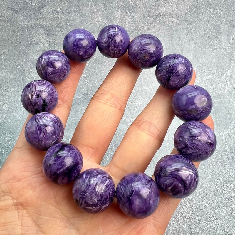 チャロアイトブレスレット18mm内径18cm/Charoite Bracelet | RUNTA