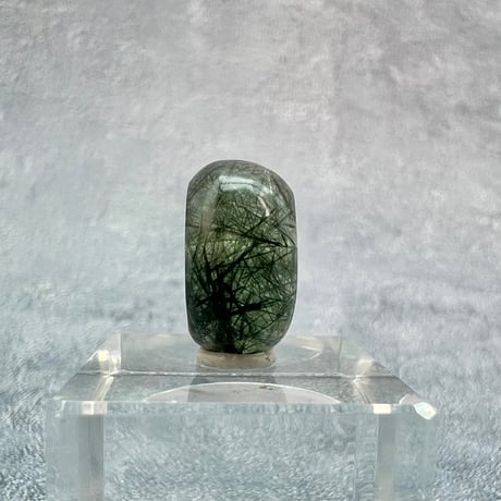 【ガネッシュヒマール産】アクチノライトイン天然ヒマラヤ水晶 タイヤ型ビーズ⑤/Ganesh Himal Actinolite in Himalayan Quartz Tire beads