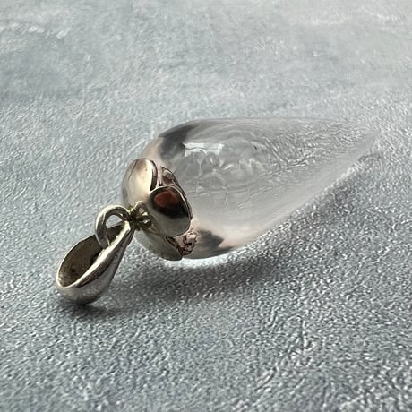 【ガネッシュヒマール産】天然ヒマラヤ水晶"手磨き加工"ペンデュラムペンダントトップ/Ganesh Himal Himalayan Quartz Pendulum Pendant Top