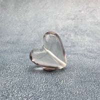 【ガウリシャンカール産】天然ヒマラヤスモーキークォーツ"手磨き加工"ハート型ビーズ③/Gaurishankar Himalayan Smoky Quartz Heart Beads