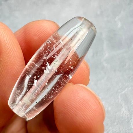 【カイラス産】天然ヒマラヤ水晶バレルビーズ②/Kailash Himalayan Quartz Barrel Beads
