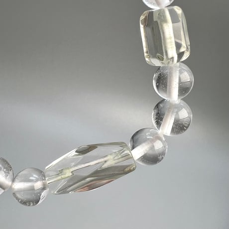 【デザインブレスレット】ラリマー×天然ヒマラヤ水晶デザインブレスレット/Larimer×Himalayan Quartz Design Bracelet