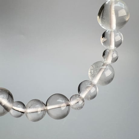 【アンナプルナ産】"手磨き加工"天然ヒマラヤ水晶ブレスレット/Annapurna Himalayan Quartz  Bracelet