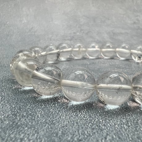 【ガネッシュヒマール産】天然ヒマラヤ水晶ブレスレット10mm内径18.5cm/Ganesh Himal Himalayan Quartz Bracelet