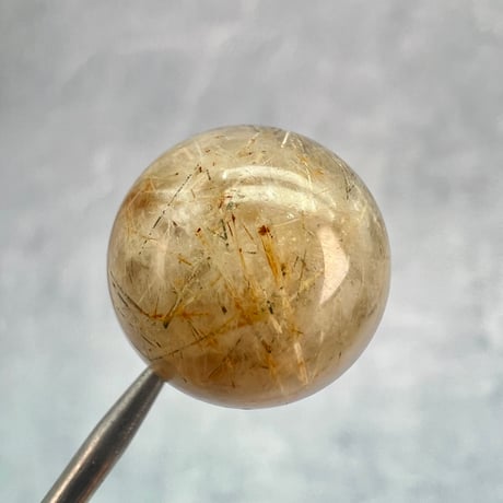 【ガネッシュヒマール産】アクチノライトイン天然ヒマラヤ水晶ビーズ④/Ganesh Himal Actinolite in Himalayan Quartz beads