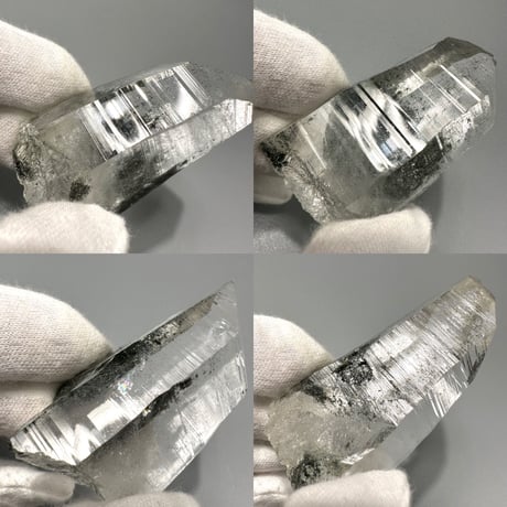【ガネッシュヒマール産】クローライトイン天然ヒマラヤ水晶ナチュラルポイント⑤/Ganesh Himal Chlorite in Himalayan Quartz Natural Point