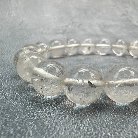 【ガネッシュヒマール産】天然ヒマラヤ水晶ブレスレット10mm内径16cm-B/Ganesh Himal Himalayan Quartz Bracelet