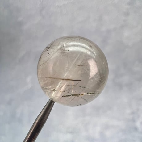 【ガネッシュヒマール産】アクチノライトイン天然ヒマラヤ水晶ビーズ⑤/Ganesh Himal Actinolite in Himalayan Quartz beads