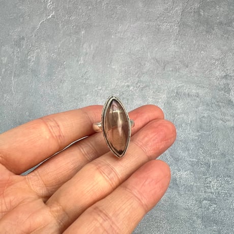 【ガウリシャンカール産】天然ヒマラヤスモーキークォーツ シルバー925デザインリング/GauriShankar Smoky Quartz Silver925 Design Ring