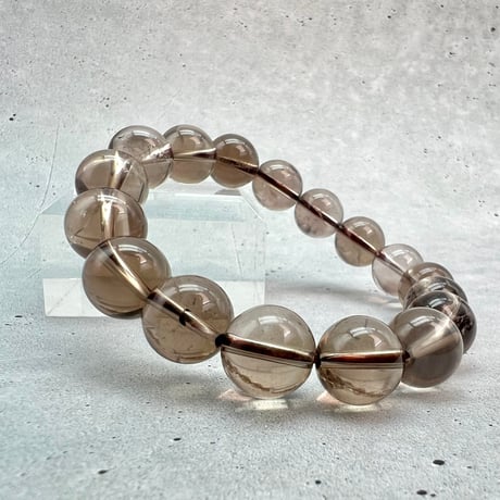 【ガウリシャンカール産】天然ヒマラヤスモーキークォーツブレスレット11mm内径16.5/Gaurishankar Himalayan Smoky Quartz Bracelet