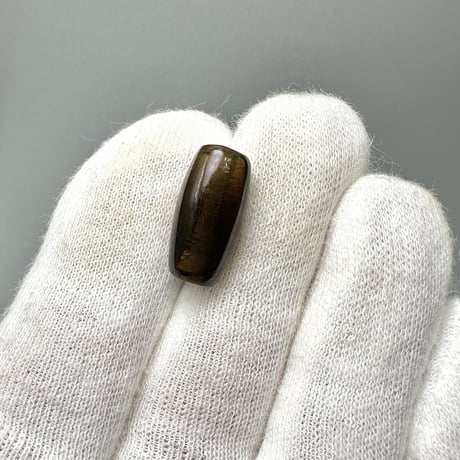 ネパール産ドラバイトトルマリン"手磨き加工"樽型ビーズ/Nepal Dravite Tourmaline Barrel Shaped Beads