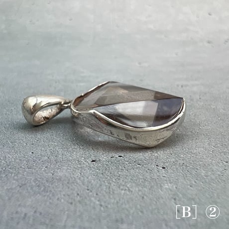 【ガウリシャンカール産】スモーキークォーツ"六芒星" シルバー925 ペンダントトップ［B］/Gaurishankar Smorky Quartz Hexagram Silver925 Pendant