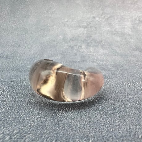 【ガウリシャンカール産】天然ヒマラヤスモーキークォーツ"手磨き加工"勾玉ビーズ③/Gaurishankar Himalayan Smoky Quartz Magatama Beads