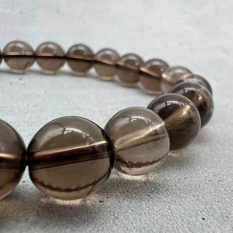 【ガウリシャンカール産】天然ヒマラヤスモーキークォーツブレスレット9mm内径18/Gaurishankar Himalayan Smoky Quartz Bracelet