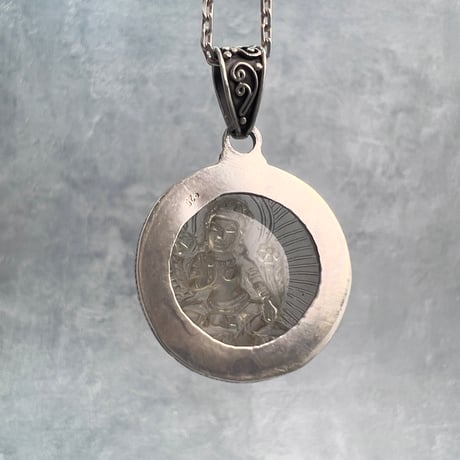 【ガウリシャンカール産】天然ヒマラヤスモーキークォーツ"グリーンターラ様"ペンダントトップ②/Gaurishankar Himalayan Smoky Quartz "Green Tara"