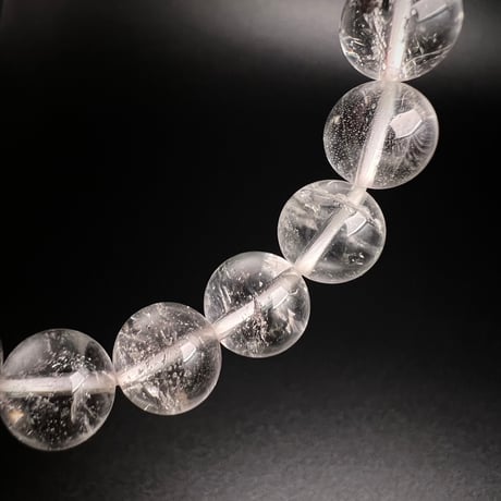【アンナプルナ産】"手磨き加工"天然ヒマラヤ水晶ブレスレット④10mm内径17cm/Annapurna Himalayan Quartz  Bracelet