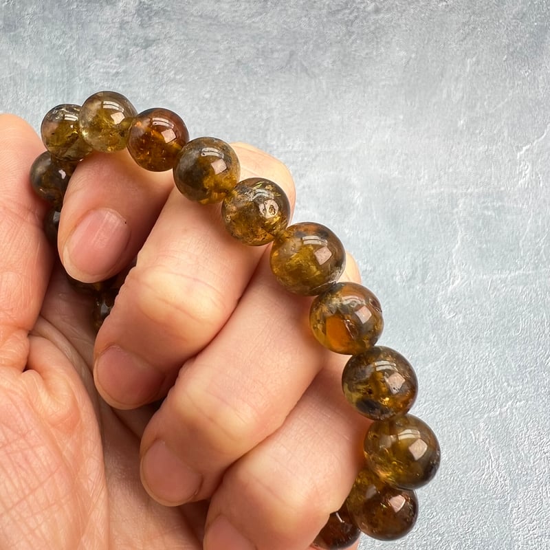 ネパール産🇳🇵ハニートルマリンブレスレット10mm内径15/Nepal Honey