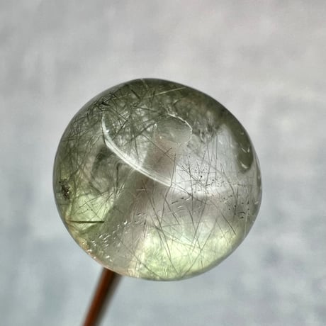 【ガネッシュヒマール産】アクチノライトイン天然ヒマラヤ水晶 タイヤ型ビーズ⑦/Ganesh Himal Actinolite in Himalayan Quartz Tire beads