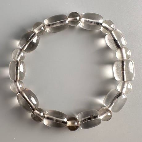 ガウリシャンカール産"手磨き加工"天然ヒマラヤスモーキークォーツ デザインブレスレット Gaurishankar SmokyQuartz Design Bracelet