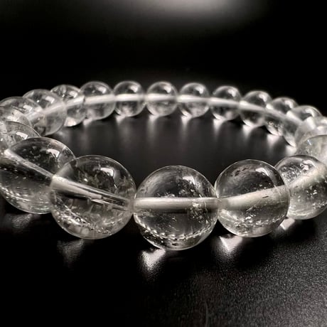 【アンナプルナ産】"手磨き加工"天然ヒマラヤ水晶ブレスレット③10mm内径17cm/Annapurna Himalayan Quartz  Bracelet