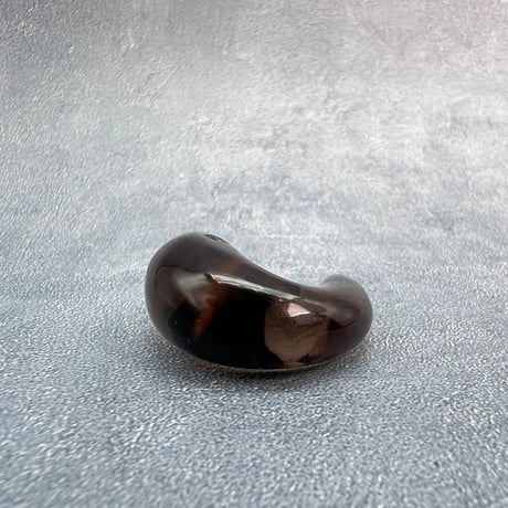 【ガウリシャンカール産】天然ヒマラヤスモーキークォーツ"手磨き加工"勾玉ビーズ②/Gaurishankar Himalayan Smoky Quartz Magatama Beads