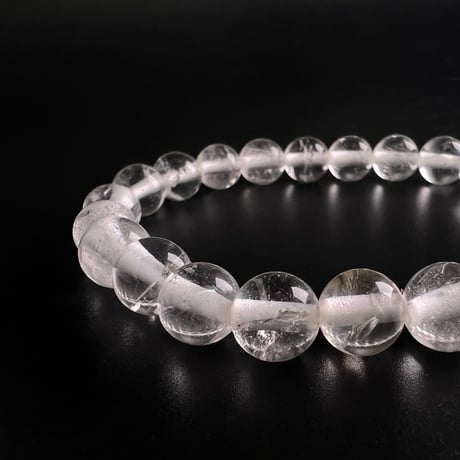 【アンナプルナ産】"手磨き加工"天然ヒマラヤ水晶ブレスレット8mm内径15.5cm/Annapurna Himalayan Quartz  Bracelet