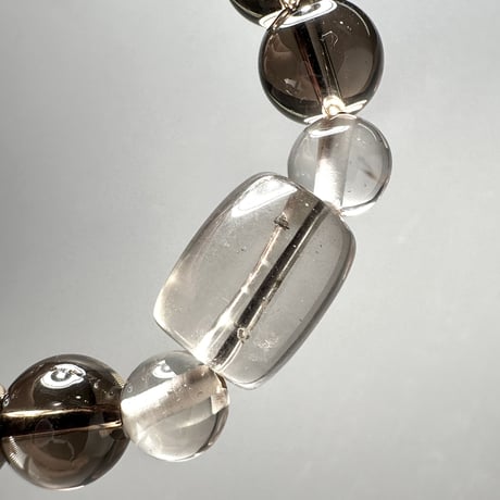 ガウリシャンカール産天然ヒマラヤスモーキークォーツ デザインブレスレット⑤ Gaurishankar SmokyQuartz Design Bracelet