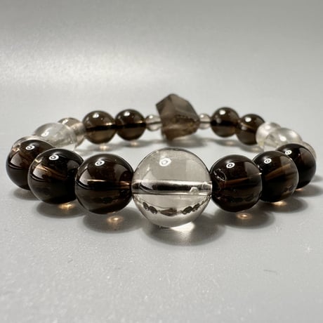 ガウリシャンカール産天然ヒマラヤスモーキークォーツ デザインブレスレット④ Gaurishankar SmokyQuartz Design Bracelet