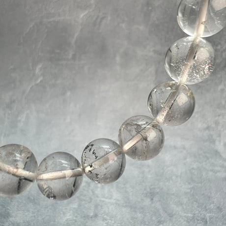 【ガネッシュヒマール産】天然ヒマラヤ水晶ブレスレット10mm内径18.5cm/Ganesh Himal Himalayan Quartz Bracelet