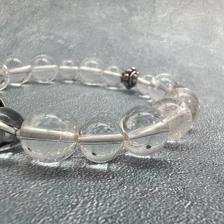【ガネッシュヒマール産】天然ヒマラヤ水晶デザインブレスレット/Ganesh Himal Himalayan Quartz Design Bracelet