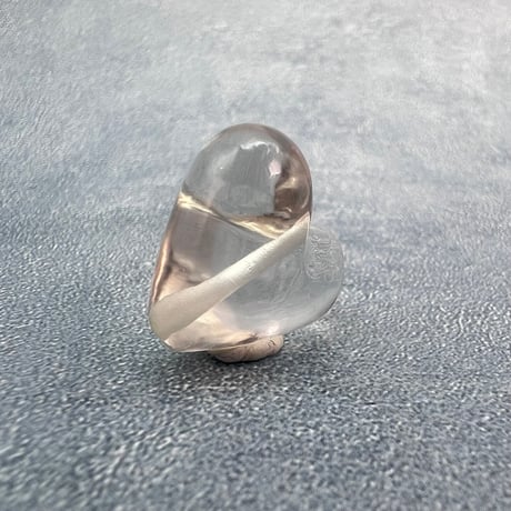 【ガウリシャンカール産】天然ヒマラヤスモーキークォーツ"手磨き加工"ハート型ビーズ②/Gaurishankar Himalayan Smoky Quartz Heart Beads