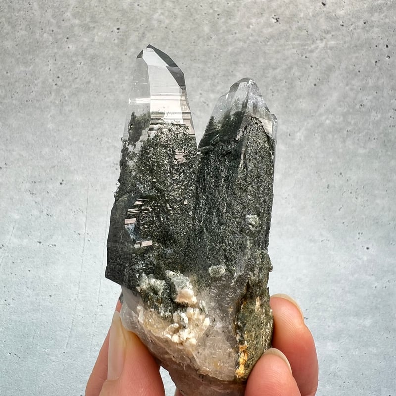 ガネッシュヒマール産】クローライトイン天然ヒマラヤ水晶 Ganesh