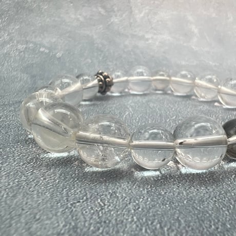 【ガネッシュヒマール産】天然ヒマラヤ水晶デザインブレスレット/Ganesh Himal Himalayan Quartz Design Bracelet