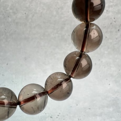 【ガウリシャンカール産】天然ヒマラヤスモーキークォーツブレスレット11mm内径16.5/Gaurishankar Himalayan Smoky Quartz Bracelet