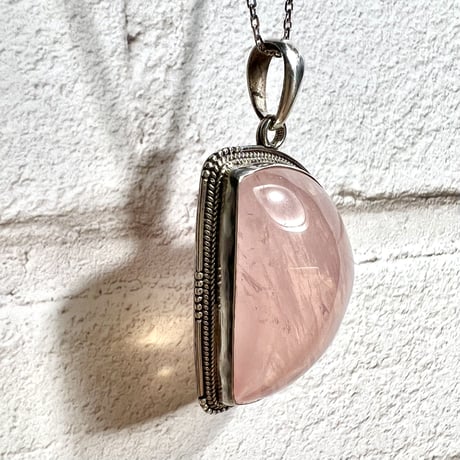 マダガスカル産ローズクォーツペンダントトップ4️⃣ (シルバー925)/Rosequartz Pendant Top