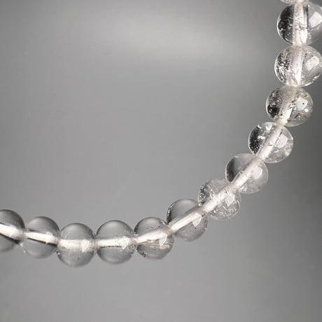 【カイラス産】"手磨き加工"天然ヒマラヤ水晶ブレスレット(5~7mm内径16cm)/Kailash Himalayan Quartz Bracelet