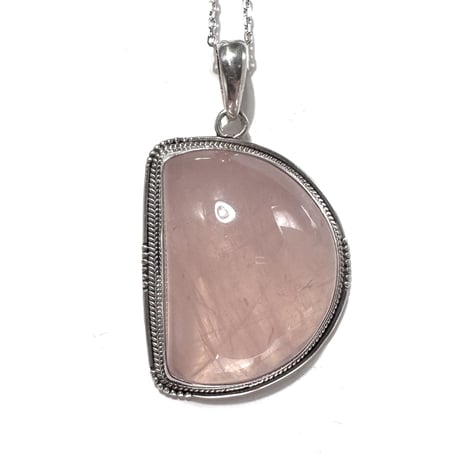 マダガスカル産ローズクォーツペンダントトップ4️⃣ (シルバー925)/Rosequartz Pendant Top